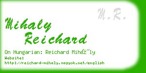 mihaly reichard business card